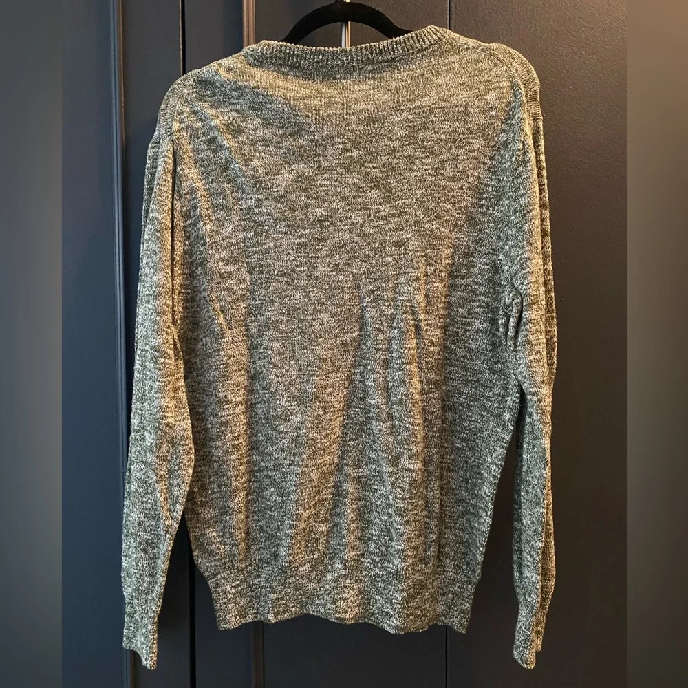 J. Crew - 100% Cotton Piqué-Stitch Crewneck Sweater in Green - Size M
